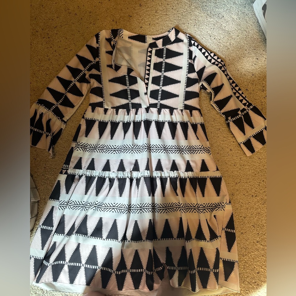 Stylish Black and White Dress